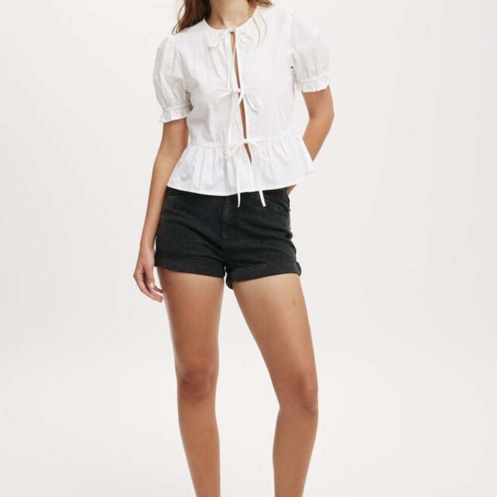 Cotton On High Rise Classic Stretch Denim Short